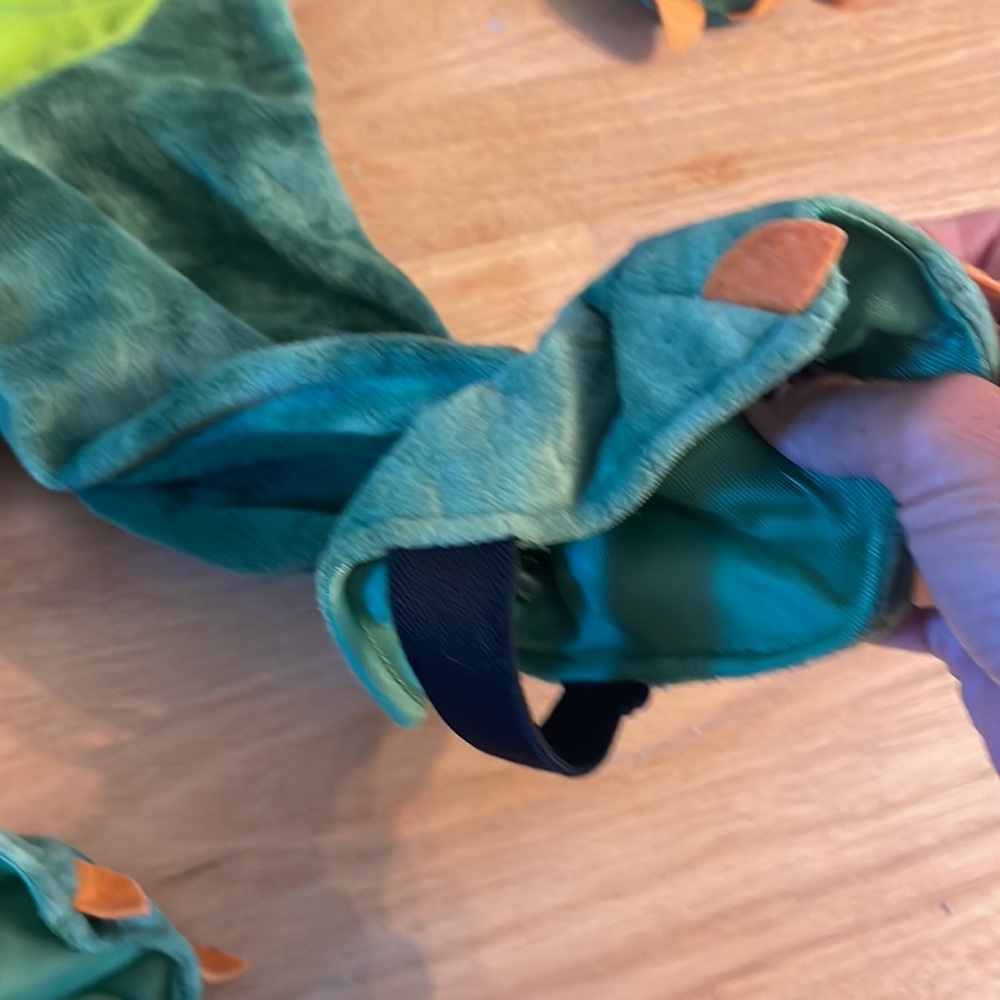 Infant Baby Toddler Green Dinosaur Dragon Costume, full zip, size 12 mo - Picture 9 of 11